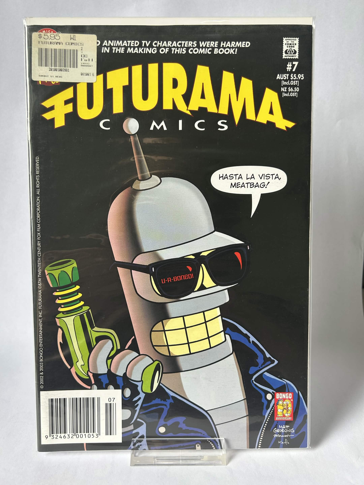 Futurama Comics, No animated TV characters were harmed in the making of this comic book! #7, FN