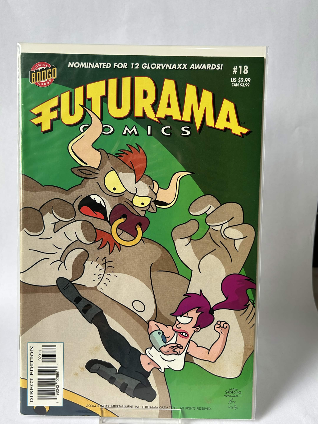 Futurama Comics, Nominated for 12 Glorvnaxx awards! Direct Edition, #18, FN & Sleeved