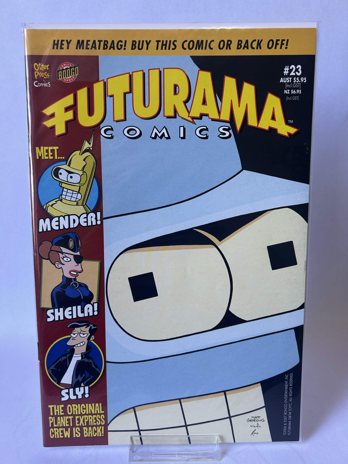 Futurama Comics, Hey MEATBAG! Buy this comic or back off! #23, VF & Sleeved