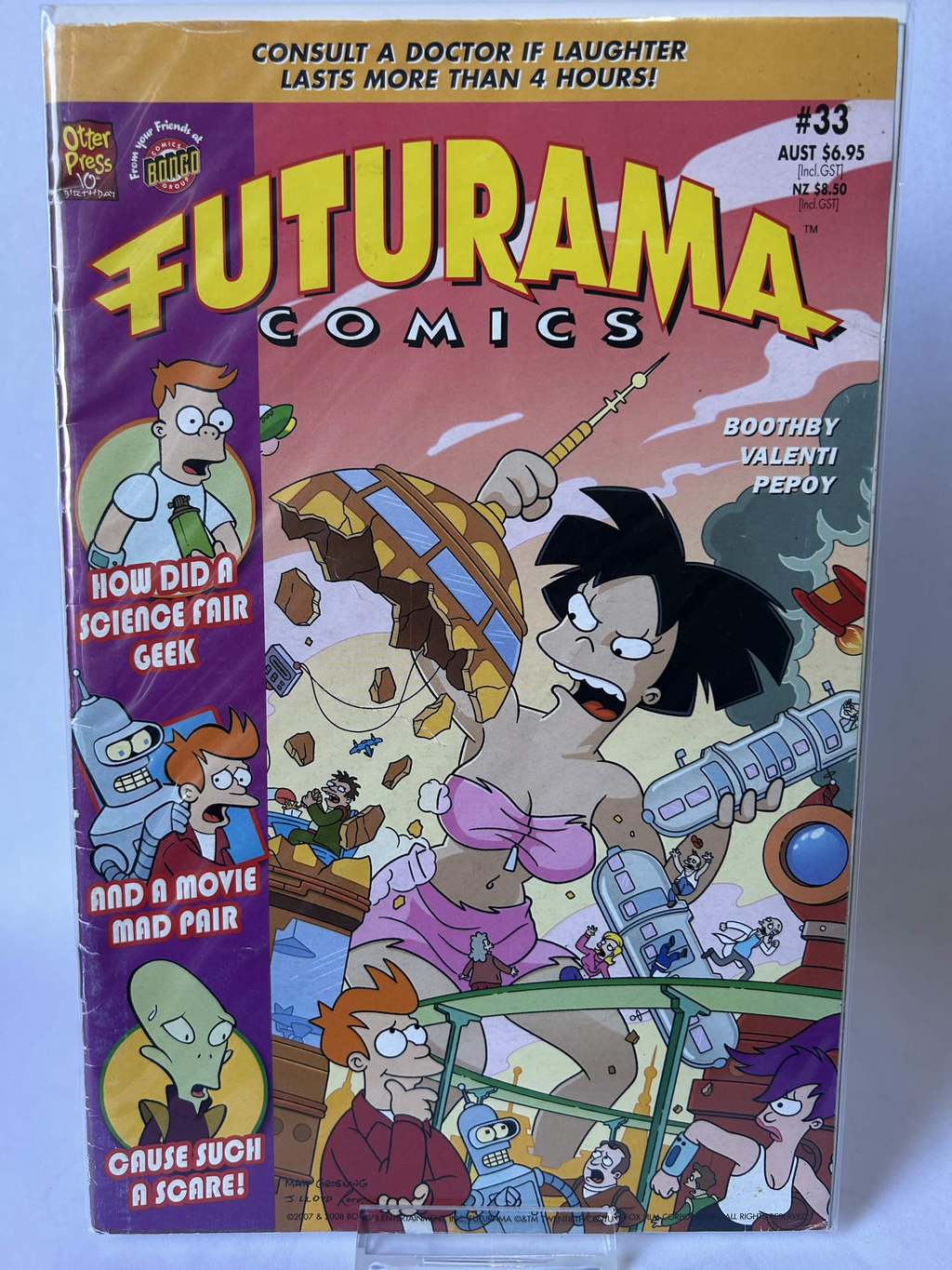 Futurama Comics, Consult a doctor if laughter lasts more than 4 hours! #33, Damage & Sleeved